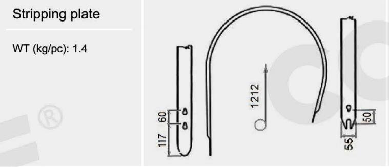 808088.0 Cl-aas Baler used spare parts Drum Stripping plate for Markant 40 50 55(图6)
