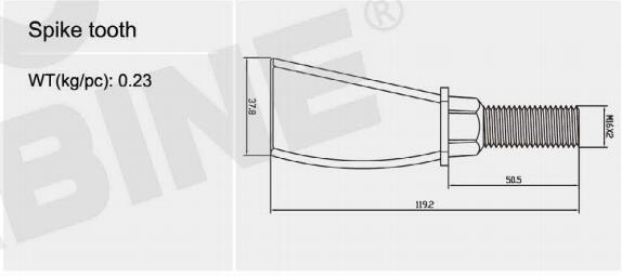 Z11542 Agricultural Machinery Combine Harvester Combine Parts Forged Parts Spike Tooth(图3)
