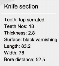 4A1051 (M1-2VD3) Grain head cutter bar knife section for Combine harvester(图3)