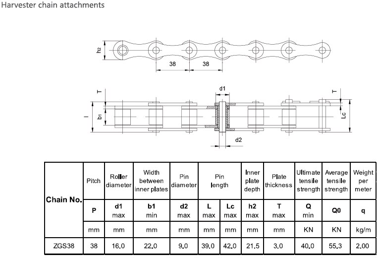 Combine harvest agricultural agricultural steel conveyor roller chain(图7)