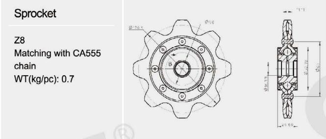 High Quality Wholesale Agricultural for Chain Sprocket 4C1035 (Ah101219)Agricultural Machinery Parts set(图3)